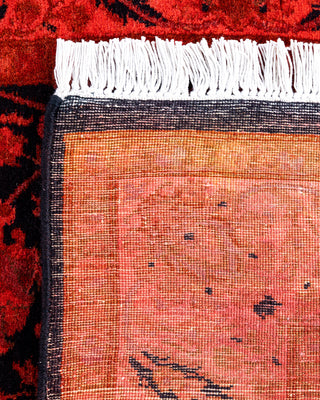 Overdyed Hand-Knotted Orange Runner 3' 0" x 8' 7"