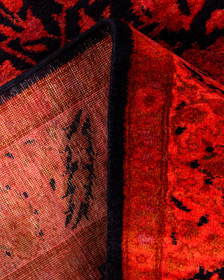 Overdyed Hand-Knotted Orange Runner 3' 0" x 8' 7"