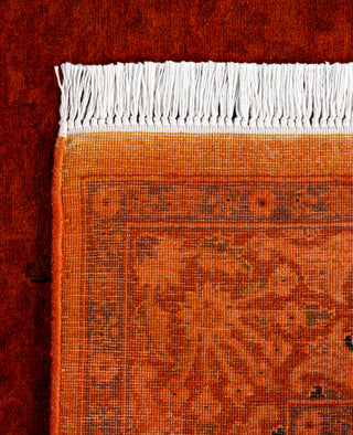 Contemporary Overdyed Wool Hand Knotted Orange Runner 3' 0" x 8' 7"