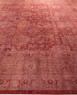 Overdyed One-of-a-Kind Wool Pink Area Rug 11' 10" x 15' 9"