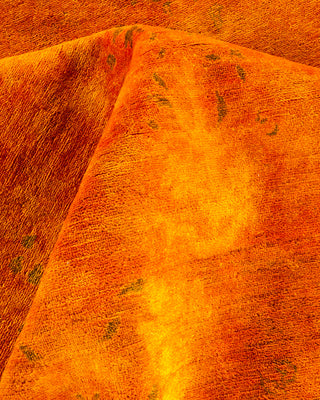 Overdyed Hand Knotted Yellow Area Rug 15' 3" x 12' 0"