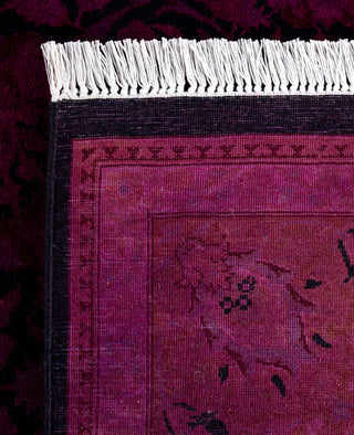 Contemporary Overdyed Wool Hand Knotted Pink Area Rug 6' 2" x 13' 9"