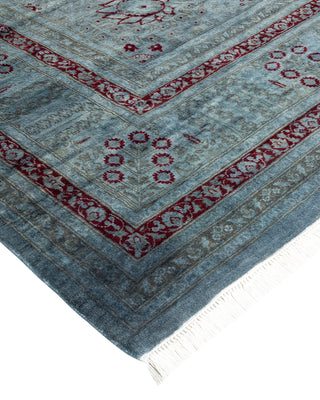 Modern Overdyed Hand Knotted Wool Gray Area Rug 9' 1" x 12' 3"
