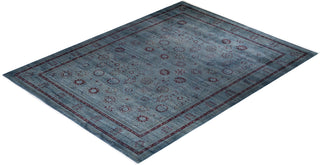 Modern Overdyed Hand Knotted Wool Gray Area Rug 9' 1" x 12' 3"