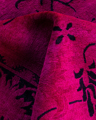 Fine Vibrance, One-of-a-Kind Hand-Knotted Area Rug  - Pink, 6' 1" x 9' 3"