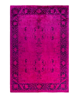Fine Vibrance, One-of-a-Kind Hand-Knotted Area Rug  - Pink, 6' 1" x 9' 3"