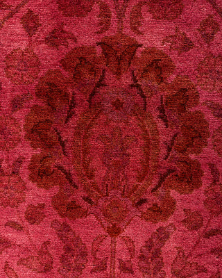 Contemporary Hand-Knotted Overdyed Pink Area Rug 6' 2" x 9' 1"