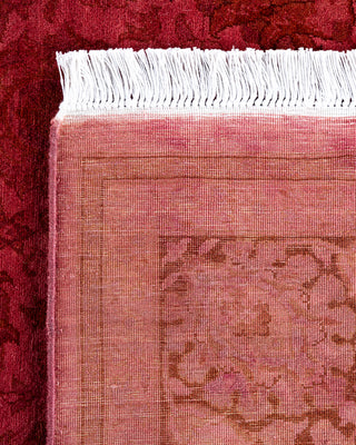 Contemporary Hand-Knotted Overdyed Pink Area Rug 6' 2" x 9' 1"