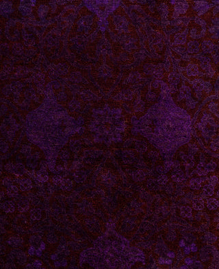 Overdyed One-of-a-Kind Wool Purple Area Rug 6' 1" x 9' 1"