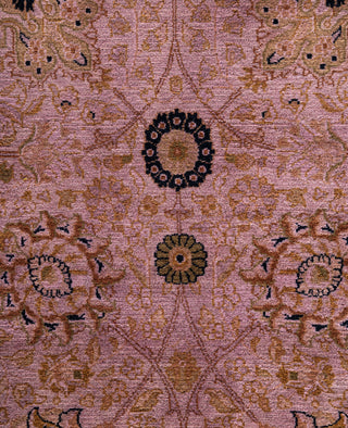 Overdyed Hand-Knotted Wool Modern-Contemporary Purple Runner 3' 0" x 8' 1"
