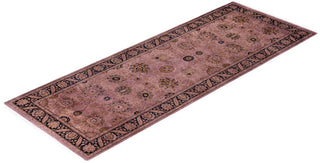 Overdyed Hand-Knotted Wool Modern-Contemporary Purple Runner 3' 0" x 8' 1"
