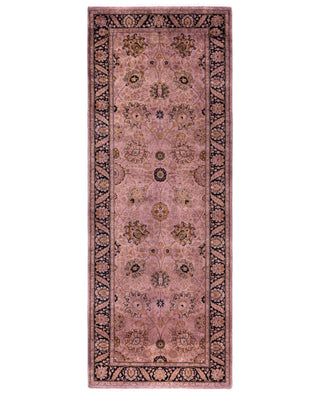 Overdyed Hand-Knotted Wool Modern-Contemporary Purple Runner 3' 0" x 8' 1"