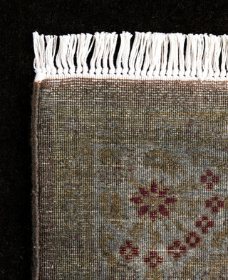 Contemporary Overdyed Wool Hand Knotted Gray Runner 3' 3" x 18' 4"