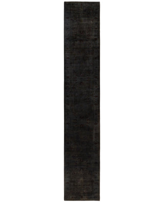 Contemporary Overdyed Wool Hand Knotted Gray Runner 3' 3" x 18' 4"