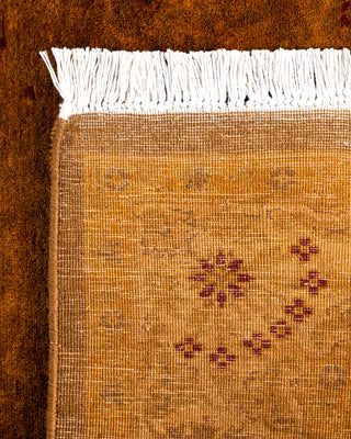 Fine Vibrance, One-of-a-Kind Hand-Knotted Runner Rug  - Brown, 3' 0" x 10' 8"