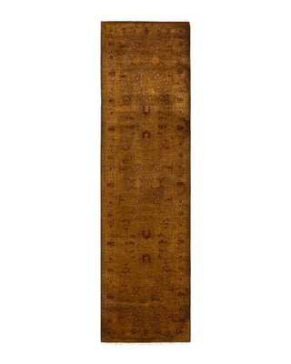 Fine Vibrance, One-of-a-Kind Hand-Knotted Runner Rug  - Brown, 3' 0" x 10' 8"