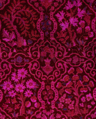 Overdyed Hand-Knotted Wool Modern-Contemporary Pink Area Rug 2' 8" x 4' 3"