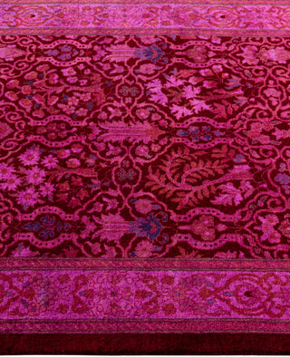 Overdyed Hand-Knotted Wool Modern-Contemporary Pink Area Rug 2' 8" x 4' 3"