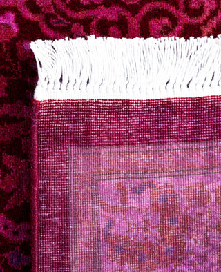Overdyed Hand-Knotted Wool Modern-Contemporary Pink Area Rug 2' 8" x 4' 3"