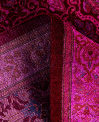 Overdyed Hand-Knotted Wool Modern-Contemporary Pink Area Rug 2' 8" x 4' 3"