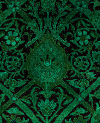 Fine Vibrance, One-of-a-Kind Hand-Knotted Area Rug  - Green, 2' 7" x 4' 1"