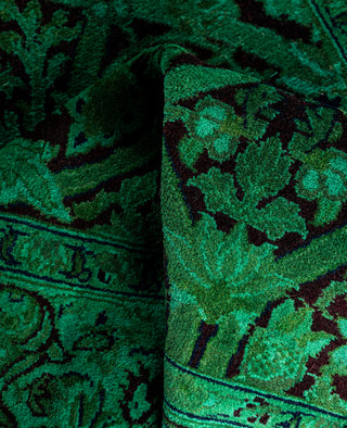 Fine Vibrance, One-of-a-Kind Hand-Knotted Area Rug  - Green, 2' 7" x 4' 1"