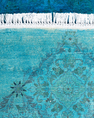 Fine Vibrance, One-of-a-Kind Hand-Knotted Area Rug  - Blue, 7' 1" x 7' 1"
