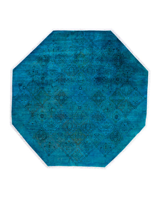 Fine Vibrance, One-of-a-Kind Hand-Knotted Area Rug  - Blue, 7' 1" x 7' 1"