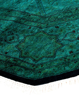 Fine Vibrance, One-of-a-Kind Hand-Knotted Area Rug - Green, 6' 1" x 6' 1" - Solo Rugs