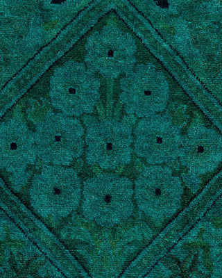 Fine Vibrance, One-of-a-Kind Hand-Knotted Area Rug - Green, 6' 1" x 6' 1" - Solo Rugs