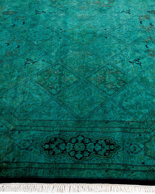 Fine Vibrance, One-of-a-Kind Hand-Knotted Area Rug - Green, 6' 1" x 6' 1" - Solo Rugs
