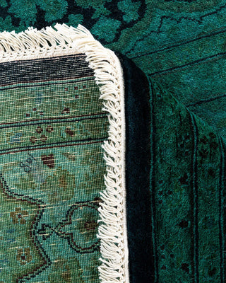 Fine Vibrance, One-of-a-Kind Hand-Knotted Area Rug - Green, 6' 1" x 6' 1" - Solo Rugs