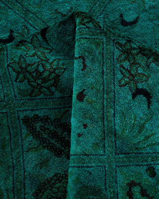 Fine Vibrance, One-of-a-Kind Hand-Knotted Area Rug - Green, 6' 1" x 6' 1" - Solo Rugs