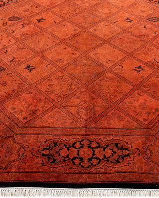 Fine Vibrance, One-of-a-Kind Hand-Knotted Area Rug - Orange, 6' 1" x 6' 1" - Solo Rugs