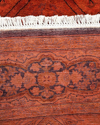 Fine Vibrance, One-of-a-Kind Hand-Knotted Area Rug - Orange, 6' 1" x 6' 1" - Solo Rugs