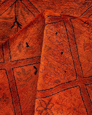 Fine Vibrance, One-of-a-Kind Hand-Knotted Area Rug - Orange, 6' 1" x 6' 1" - Solo Rugs