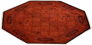 Fine Vibrance, One-of-a-Kind Hand-Knotted Area Rug - Orange, 6' 1" x 6' 1" - Solo Rugs