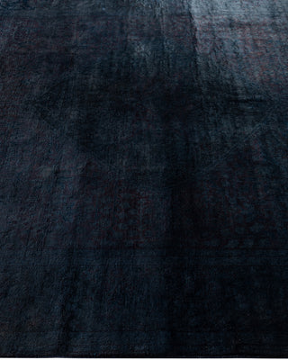Overdyed Hand-Knotted Black Area Rug 6' 4" x 9' 1"