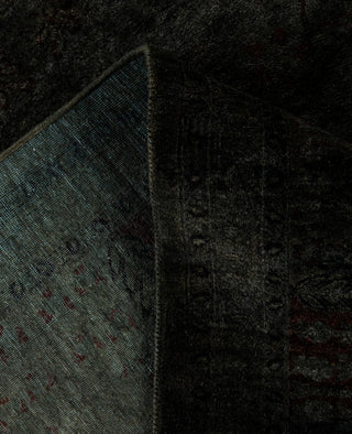 Contemporary Overdyed Wool Hand Knotted Black Area Rug 6' 3" x 9' 0"