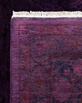 Contemporary Hand-Knotted Overdyed Purple Area Rug 6' 3" x 9' 0"
