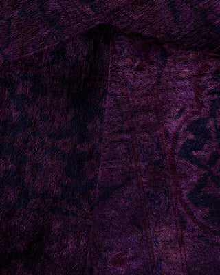 Contemporary Hand-Knotted Overdyed Purple Area Rug 6' 3" x 9' 0"