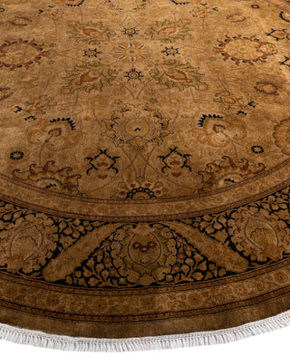 Overdyed Hand-Knotted Wool Modern-Contemporary Brown Area Rug 9' 1" x 9' 1"