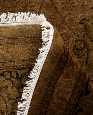 Overdyed Hand-Knotted Wool Modern-Contemporary Brown Area Rug 9' 1" x 9' 1"