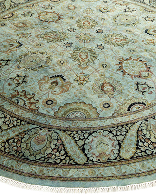 Contemporary Hand-Knotted Overdyed Gray Square Area Rug 9' 1" x 9' 1"