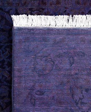 Overdyed One-of-a-Kind Wool Purple Area Rug 4' 0" x 6' 2"