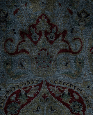 Overdyed One-of-a-Kind Wool Green Area Rug 4' 2" x 6' 3"