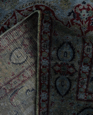 Overdyed One-of-a-Kind Wool Green Area Rug 4' 2" x 6' 3"