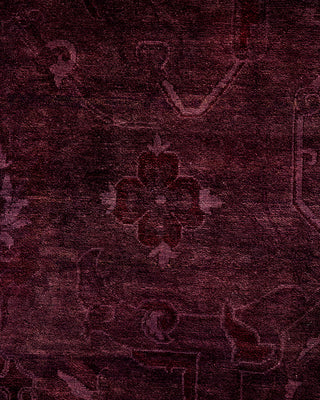 Modern Overdyed Hand Knotted Wool Purple Area Rug 9' 1" x 12' 5"