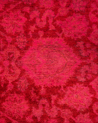 Contemporary Hand Knotted Overdyed Pink Area Rug 8' 2" x 10' 3"