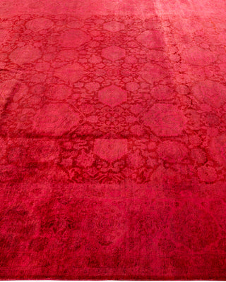 Contemporary Hand Knotted Overdyed Pink Area Rug 8' 2" x 10' 3"